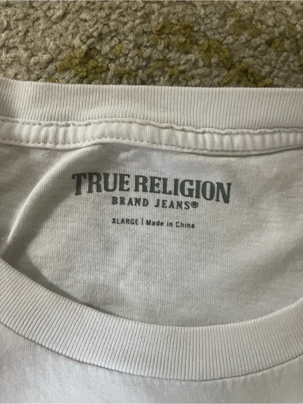 True Religion White Logo Graphic Tee Y2K
